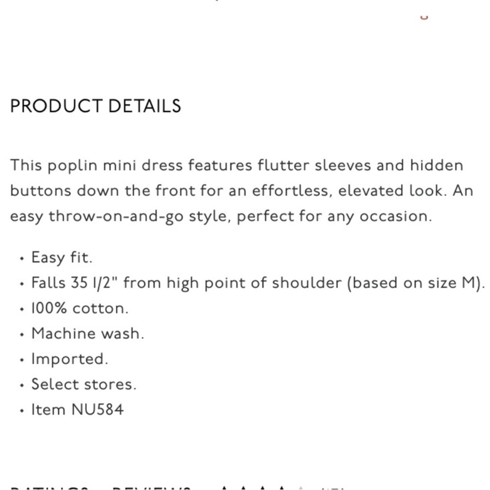 Madewell Dress S Flutter Sleeve Black - Picture 9 of 10